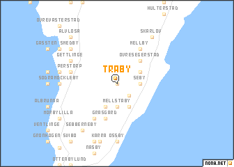 map of Träby
