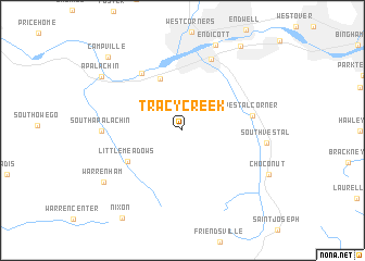 map of Tracy Creek