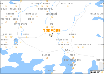 map of Träfors