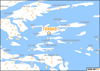 map of Träskö