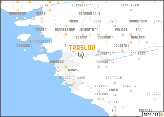 map of Träslöv