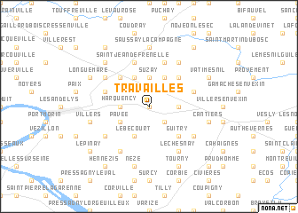 map of Travailles