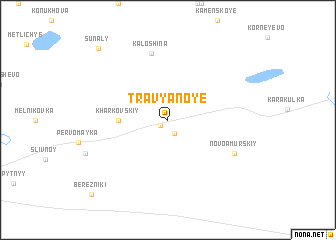 map of Travyanoye