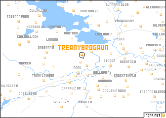 map of Treanybrogaun