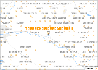 map of Třebechovice pod Orebem