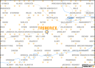 map of Třebenice