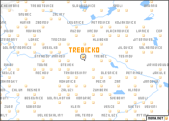 map of Třebíčko