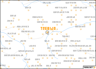map of Trebija