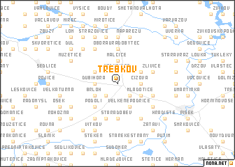 map of Třebkov