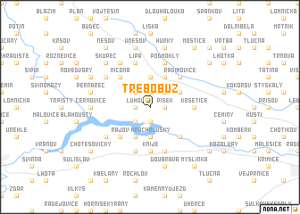map of Třebobuz