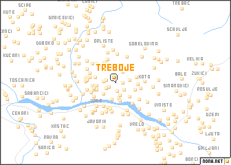 map of Treboje