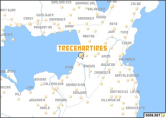 map of Trece Martires