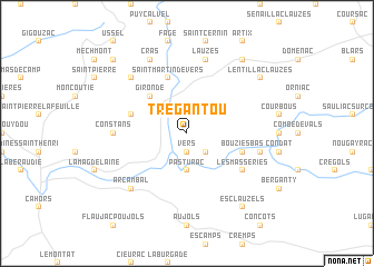 map of Trégantou