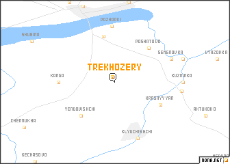 map of Trëkh-Ozëry
