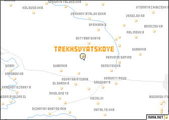 map of Trëkhsvyatskoye