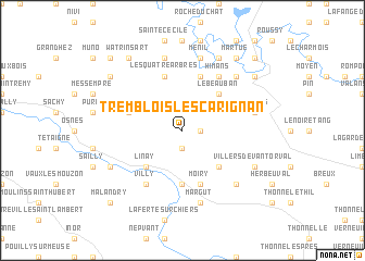 map of Tremblois-lès-Carignan