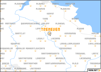 map of Trémeven