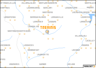 map of Tréminis