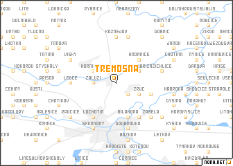 map of Třemošná