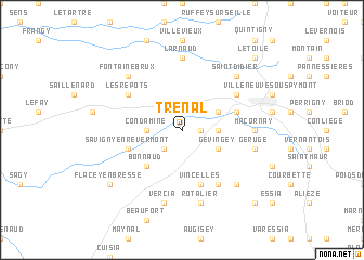 map of Trénal