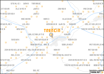 map of Trenčín