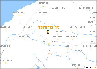 map of Treneglos