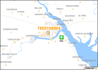 map of Trent Woods