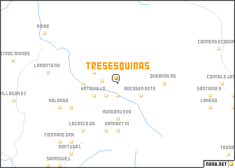 map of Tres Esquinas