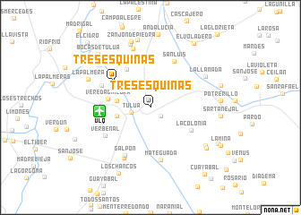 map of Tres Esquinas