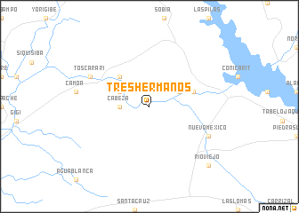 map of Tres Hermanos