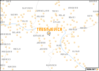 map of Trešnjevica