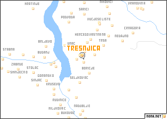 map of Trešnjica