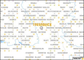 map of Třešňovice