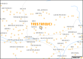 map of Treštanovci