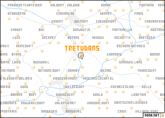 map of Trétudans