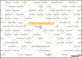 map of Trhová Kamenice