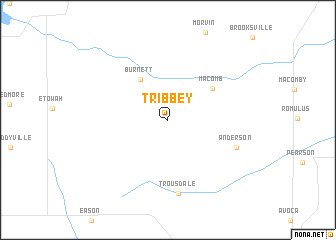 map of Tribbey