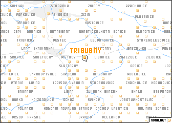 map of Tři Bubny