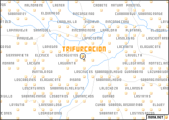 map of Trifurcación