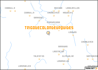 map of Trigo de Colón de Urquides