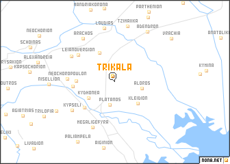 map of Tríkala