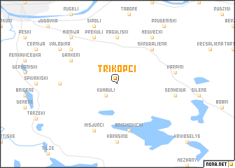 map of Trikopci