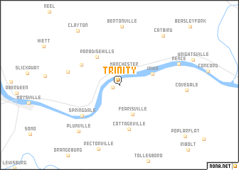 map of Trinity