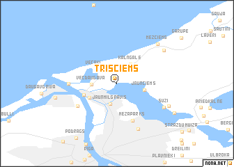 map of Trīsciems