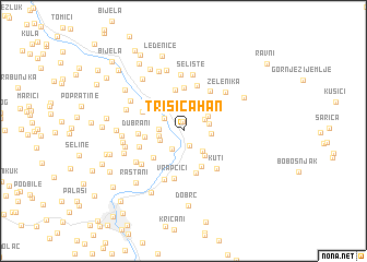 map of Trišića Han