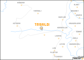 map of Trís Míloi