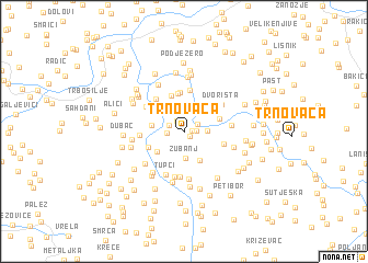 map of Trnovača