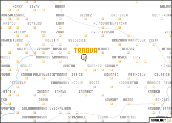 map of Trnová