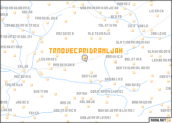 map of Trnovec pri Dramljah