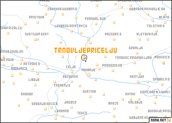 map of Trnovlje pri Celju